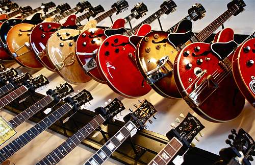 music assorted-color jazz guitar lot leisure activities